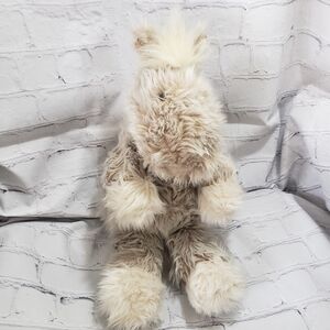 Vintage Dakin Furry Long Hair Horse Plush 18" Stuffed Animal 1993 Brown Cream